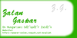 zalan gaspar business card